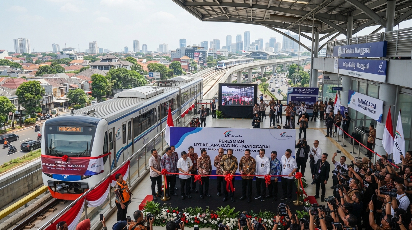 Peresmian LRT Kelapa Gading Manggarai